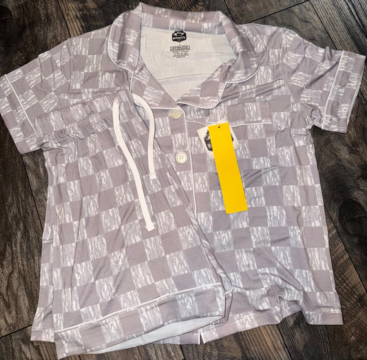 White Camo Checks Adult Formal Set