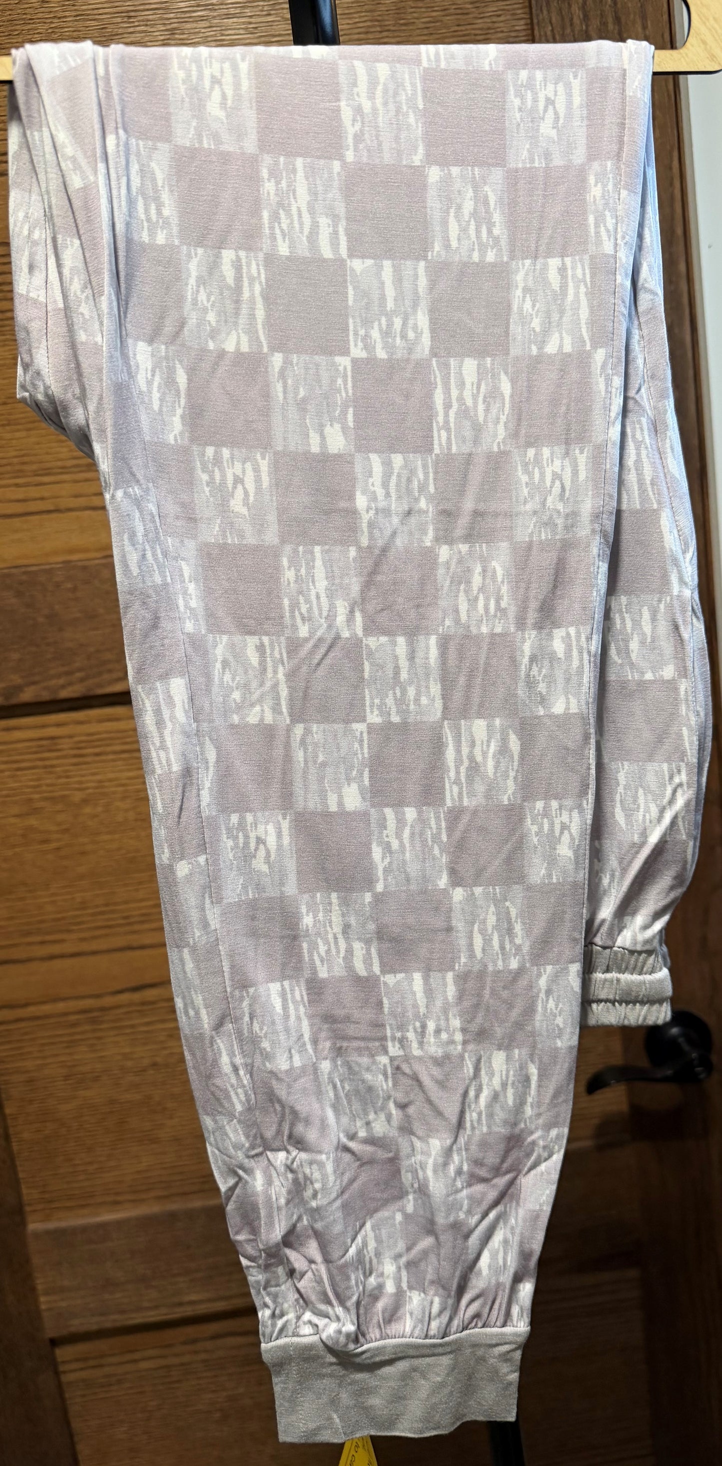 White Camo Checks Adult Joggers